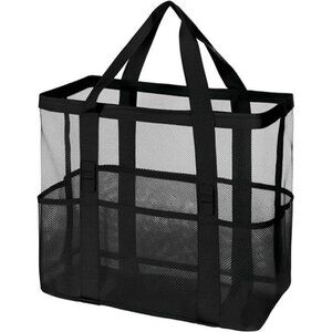 Beach Bag - Mesh Beach Bag Large 8 Pockets, Beach Tote Bag Beach Essentials for